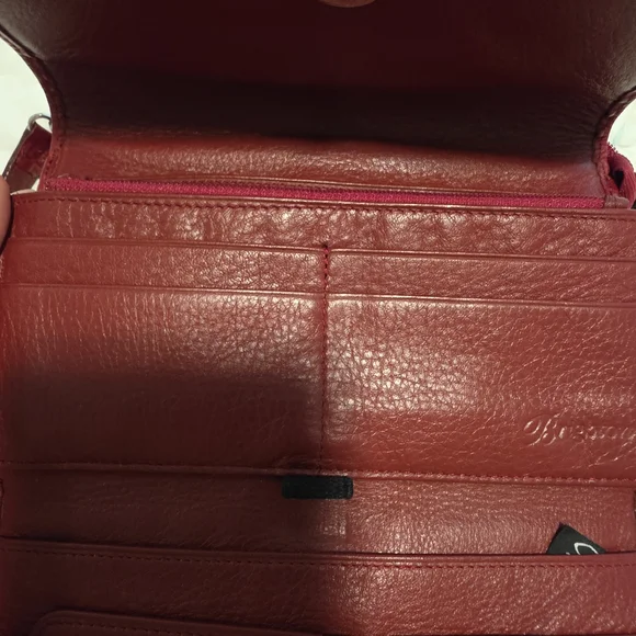 Brighton Red and Cream Crossbody Bag - Picture 13 of 14